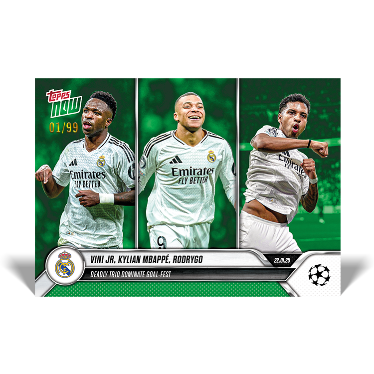 Rodrygo X Kylian Mbappé X Vini Jr - Deadly trio dominate goal-fest - 24/25 UCL Topps NOW Card 83 - PR: 2299 - Image 4