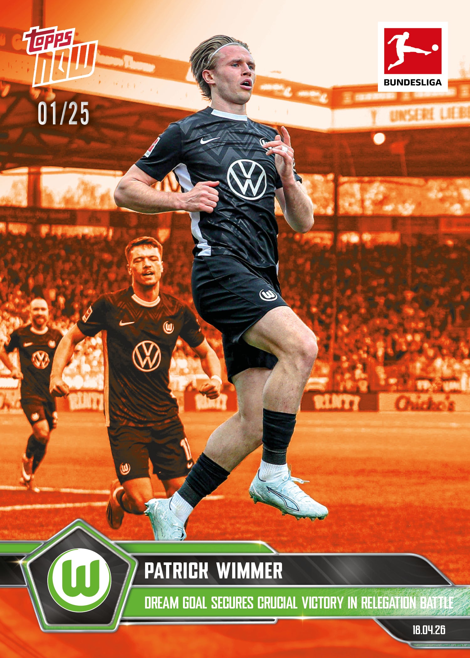 Patrick Wimmer - 2025-26 Bundesliga Topps NOW - Card 175 - PR: 134 - Image 5
