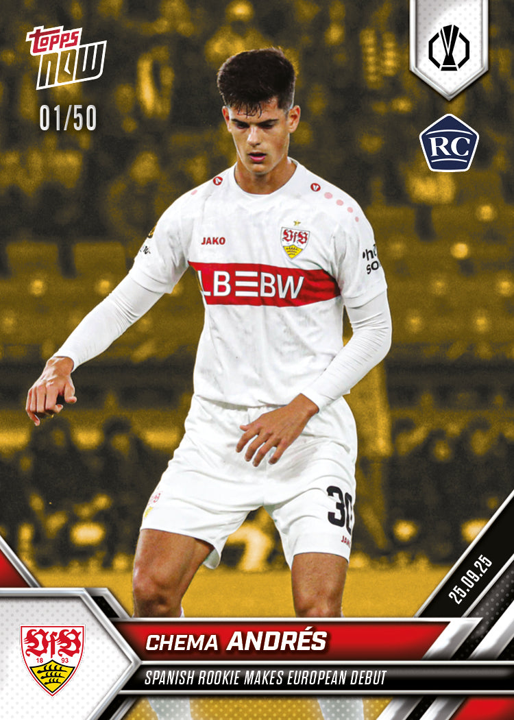 Chema Andrés - 2025-26 UEL Topps NOW Card 3 - PR: 314 - Image 6