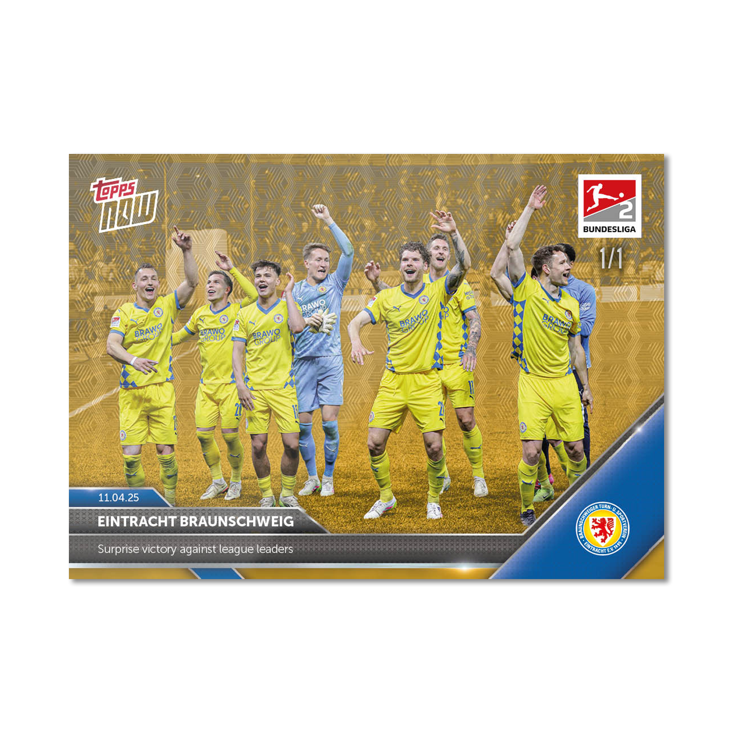 Eintracht Braunschweig - 2024-25 Bundesliga Topps NOW Card 161 - PR: 18 - Image 2