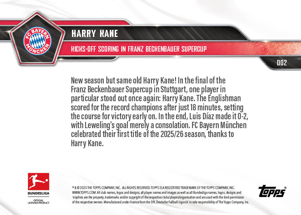 Harry Kane - 2025-26 Bundesliga Topps NOW Card 2 - PR: 538 - Image 7