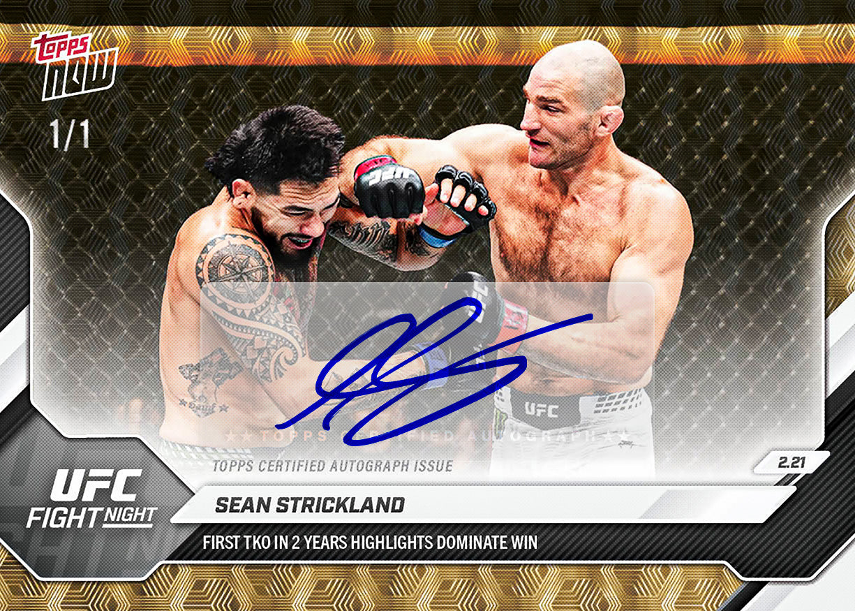 Sean Strickland - 2026 UFC Topps NOW - Card 7 - PR: 1101 - Image 2