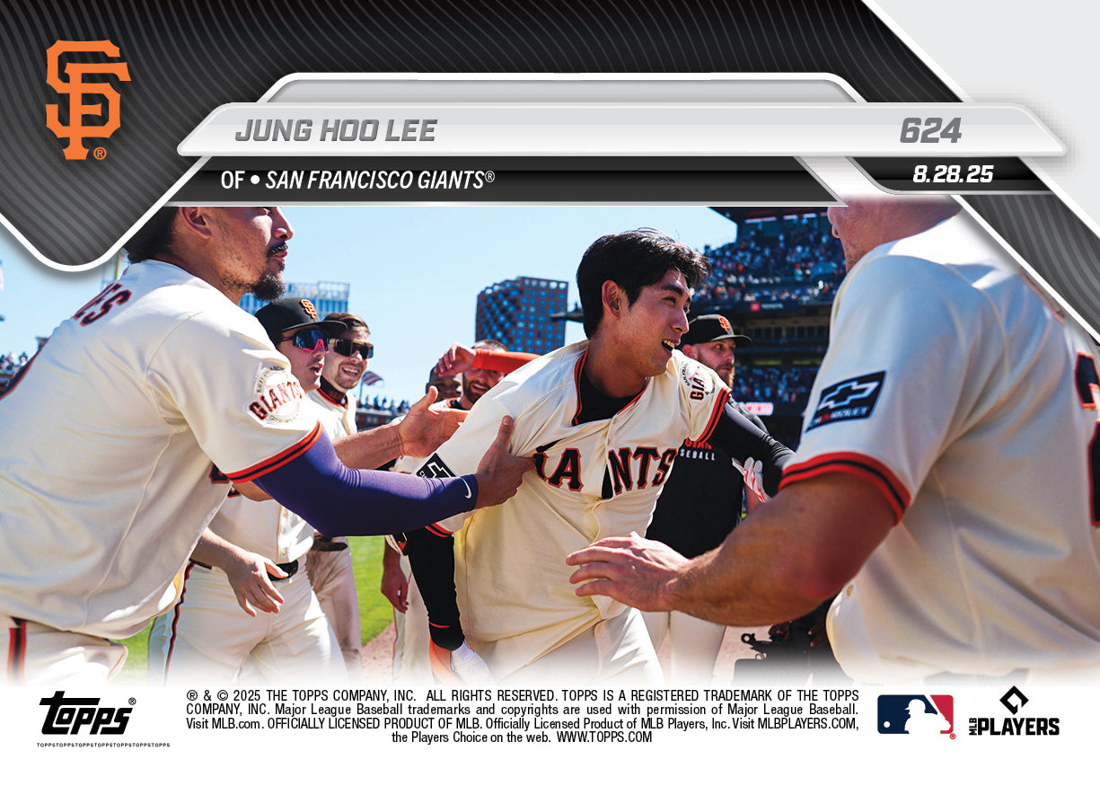 Jung Hoo Lee - 2025 MLB Topps NOW - Card 624 - PR: 1368 - Image 2