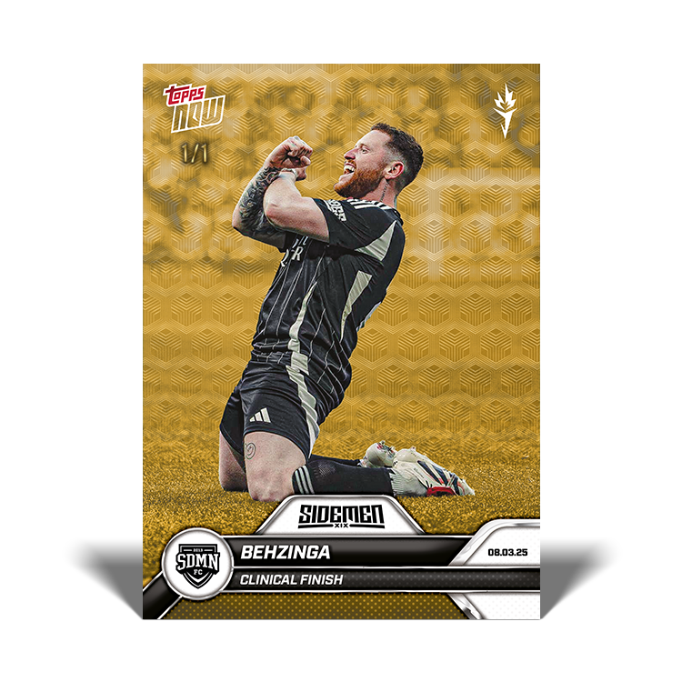 Behzinga - 2025 Sidemen Charity Match Topps NOW Card 3 - LOOK FOR AUTO - PR: 178 - Image 3