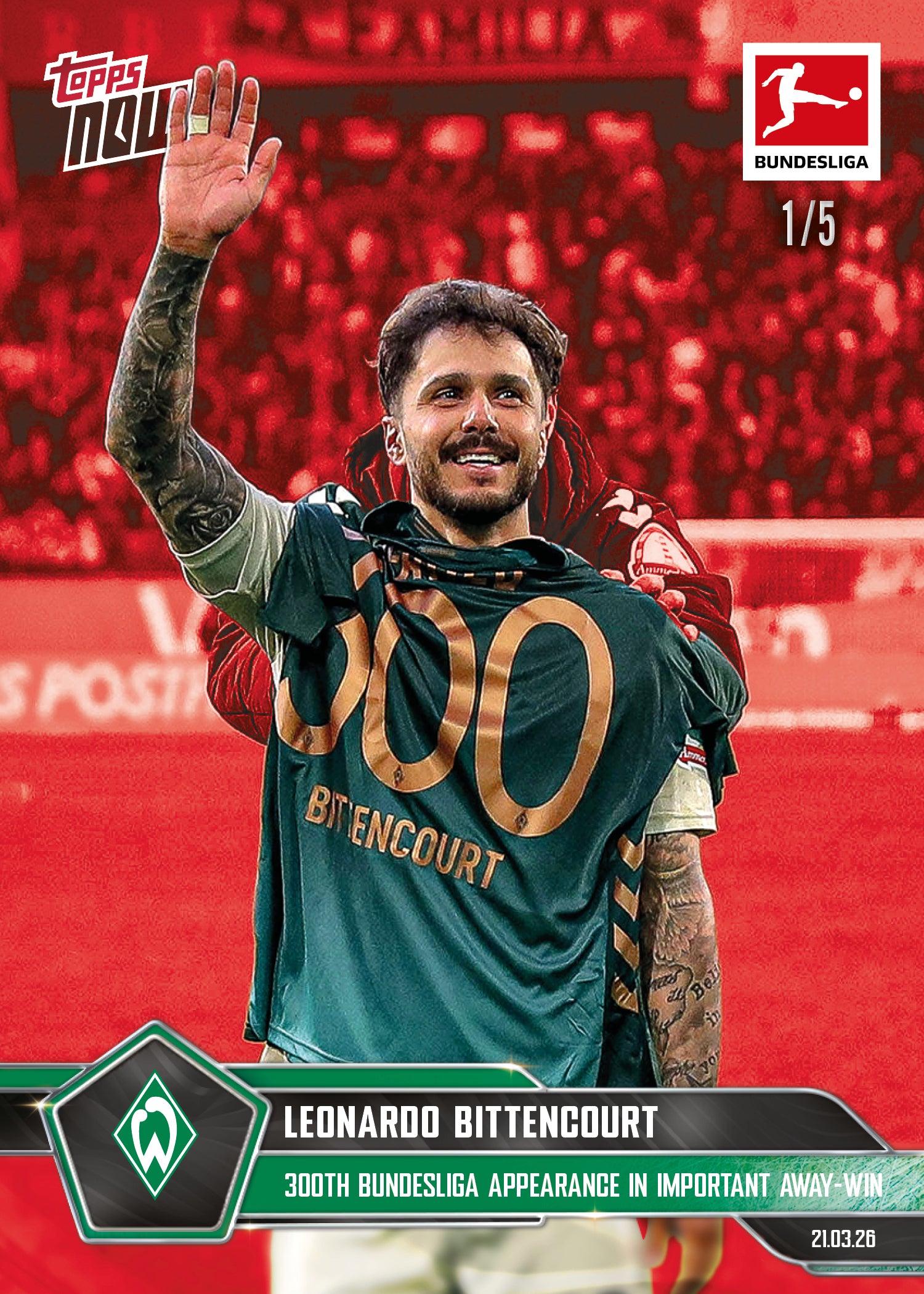 Leonardo Bittencourt - 2025-26 Bundesliga Topps NOW - Card 153 - PR: 267 - Image 3