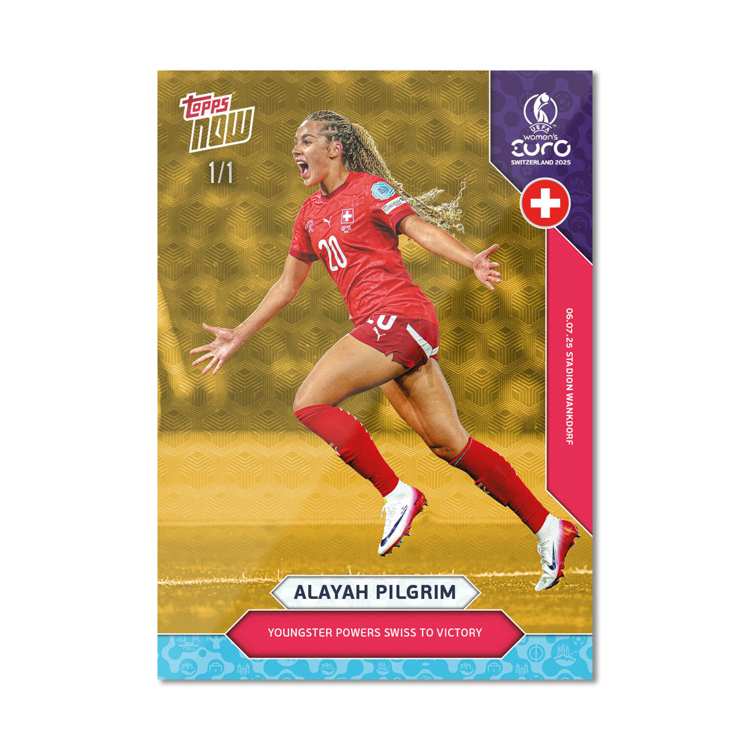 Alayah Pilgrim - UEFA Women’s EURO 2025™ Topps NOW - Card 8 - PR: 204 - Image 2