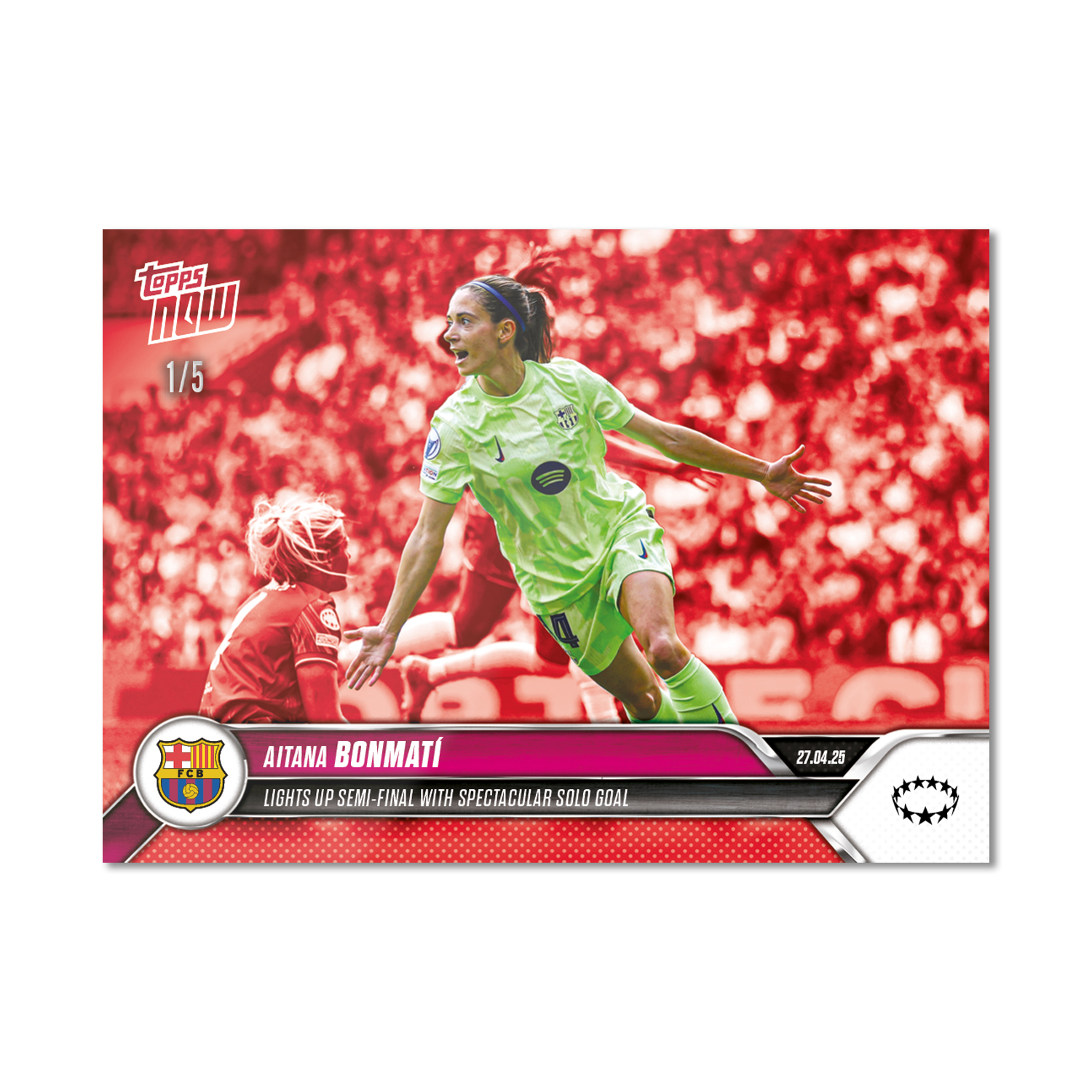 Aitana Bonmatí - 2024-25 UWCL Topps NOW - Card 23 - PR: 721 - Image 3