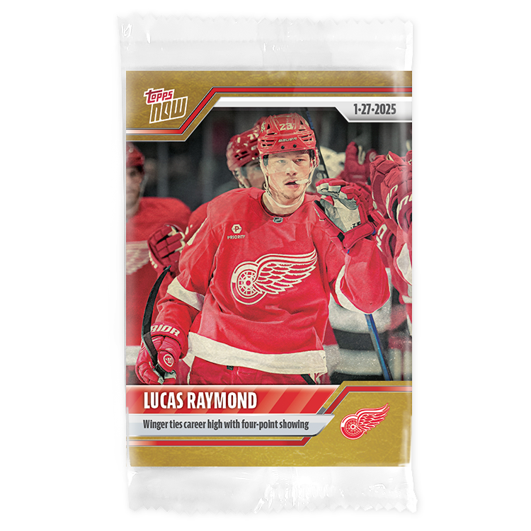 Lucas Raymond - 2024-25 NHL Topps NOW - Sticker # 99 Pack - PR: 195 - Image 2