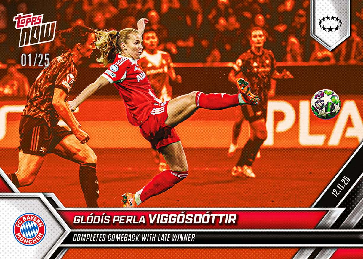 Glódís Perla Viggósdóttir - 2025-26 UWCL Topps NOW - Card 9 - PR: 192 - Image 5