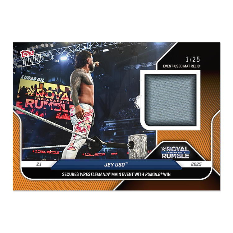 Jey Uso™ - 2025 WWE Topps NOW - Card 14 - LOOK FOR RELICS & AUTO-RELICS - PR: 4777 - Image 3