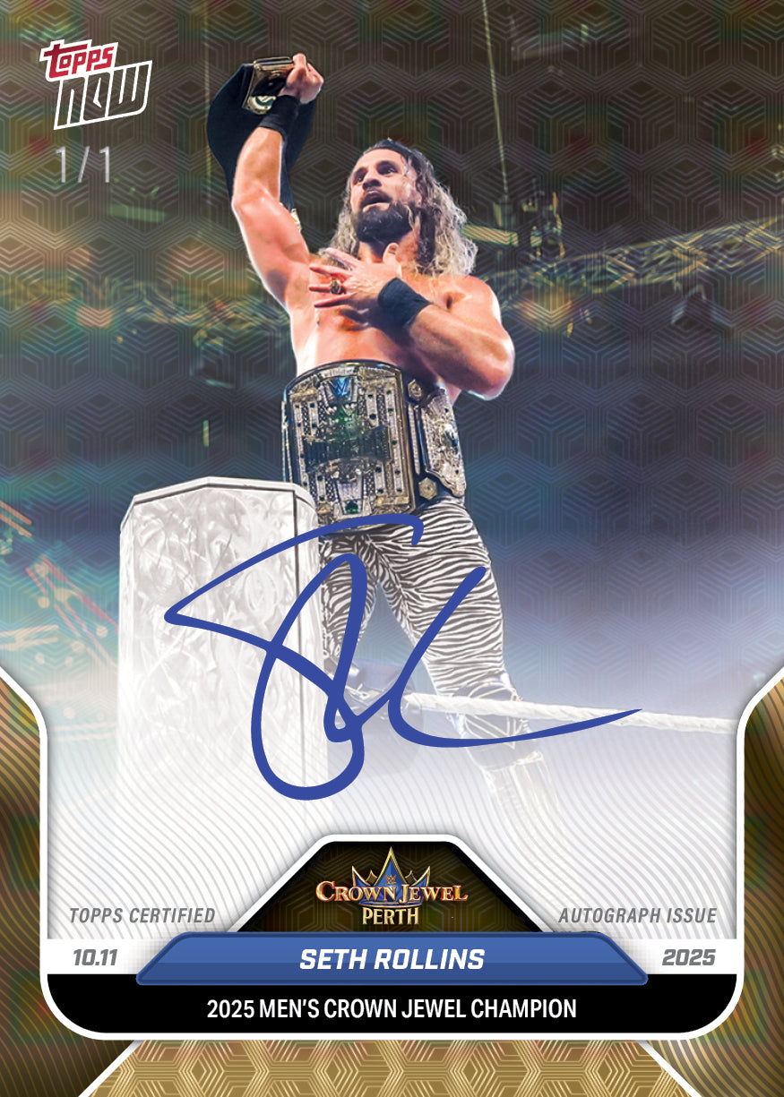 Seth Rollins - 2025 WWE Topps NOW - Card 105 - PR: 1028 - Image 2