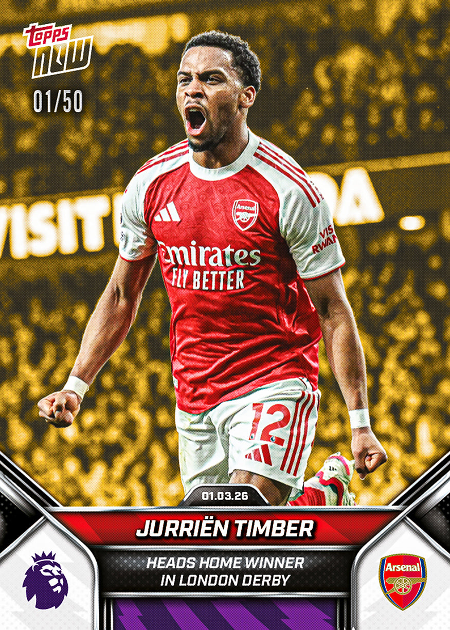 Jurriën Timber - 2025-26 Premier League Topps NOW - Card 149 - PR: 759 - Image 6