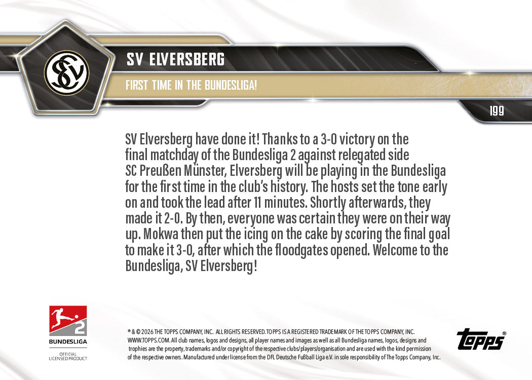 SV Elversberg - 2025-26 Bundesliga Topps NOW - Card 199 - PR: 443 - Image 7