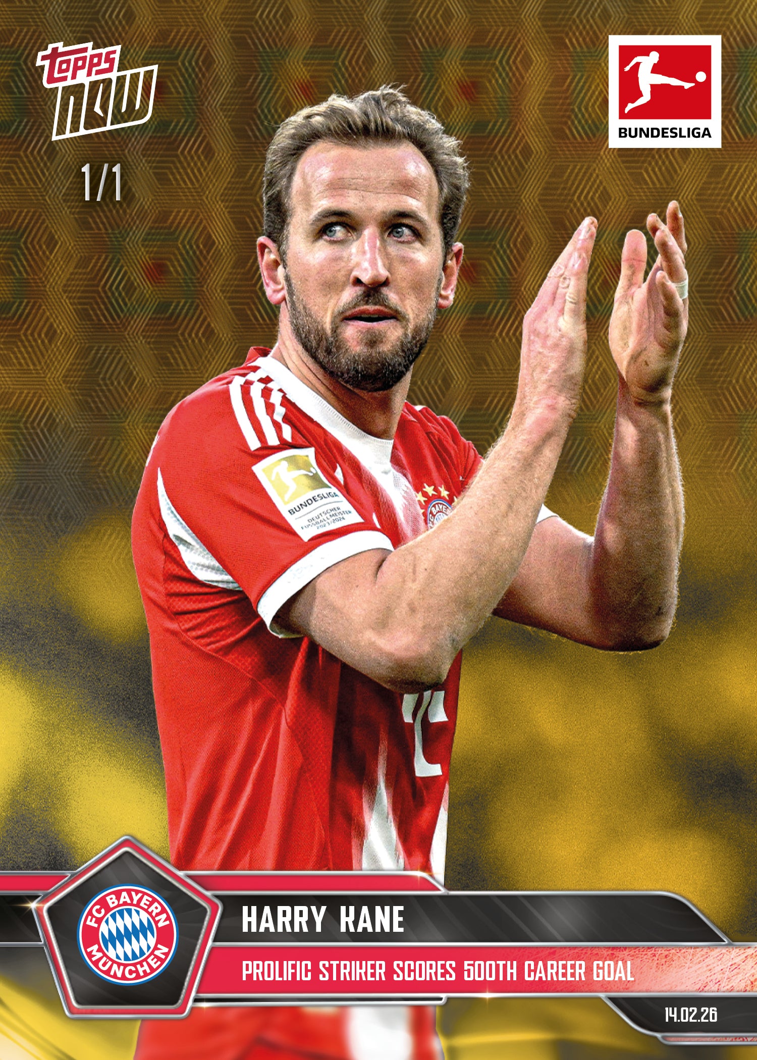 Harry Kane - 2025-26 Bundesliga Topps NOW - Card 125 - PR: 1349 - Image 3