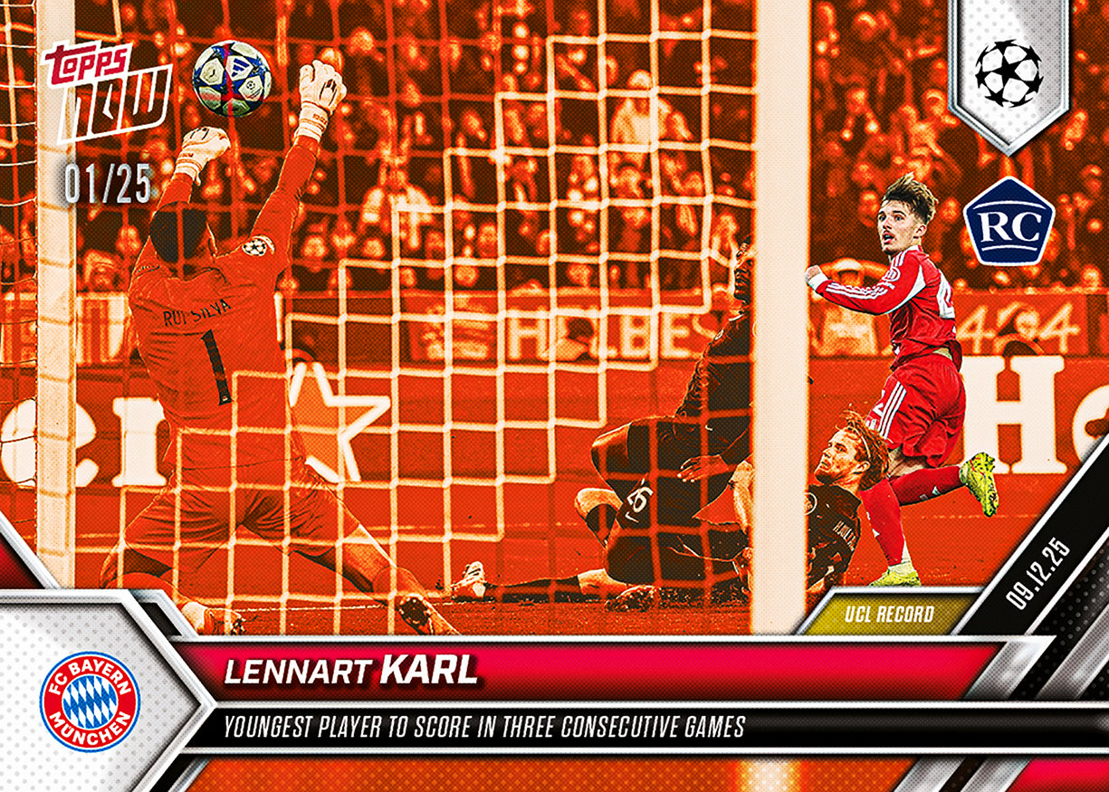 Lennart Karl - 2025-26 UCL Topps NOW - Card 66 - PR: 7118 - Image 5