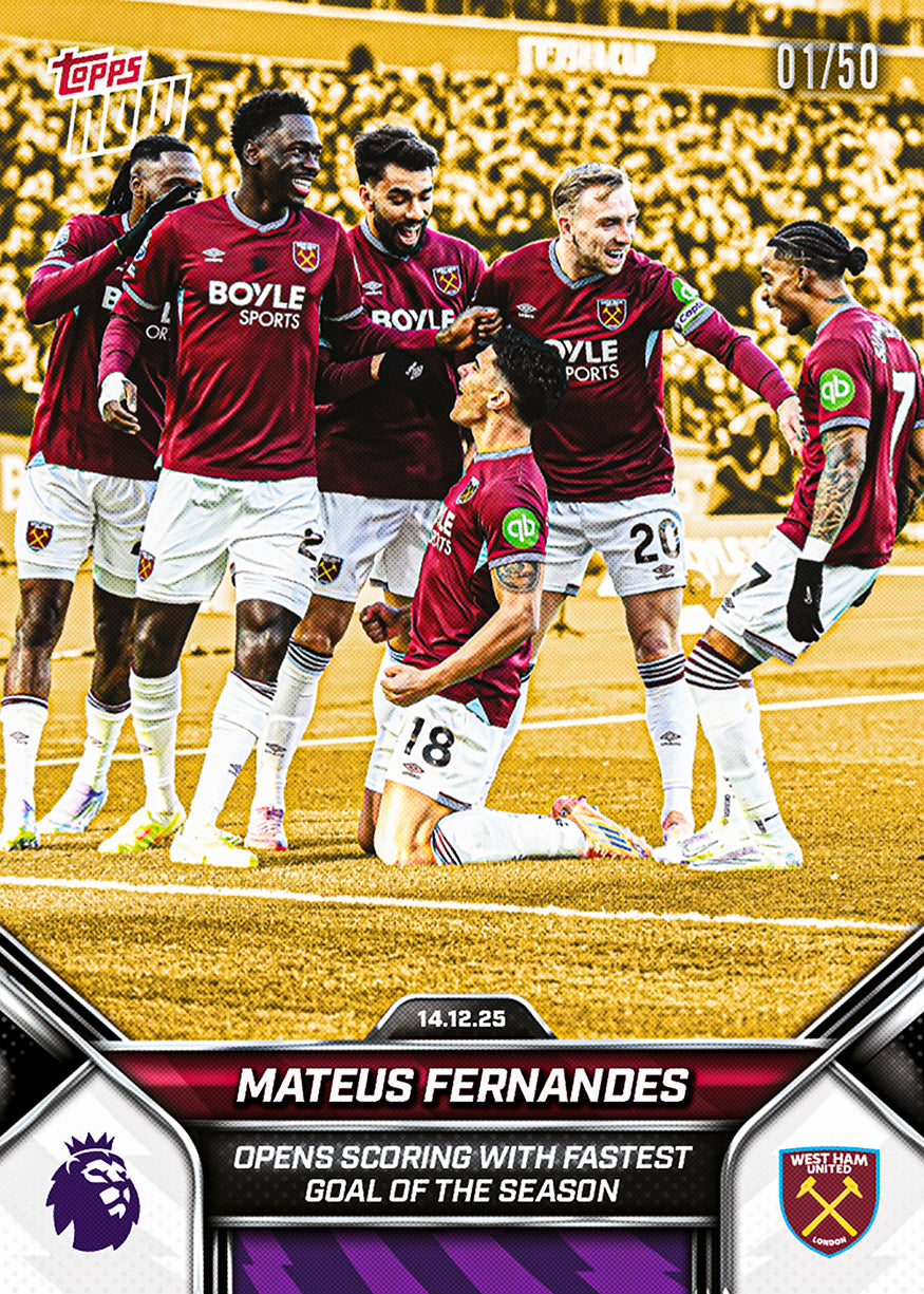 Mateus Fernandes - 2025-26 Premier League Topps NOW - Card 83 - PR: 163 - Image 6