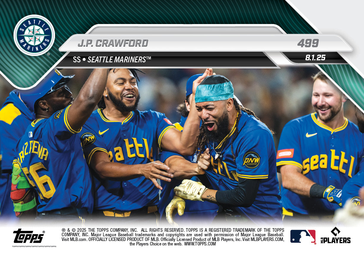J.P. Crawford - 2025 MLB Topps NOW - Card 499 - PR: 633 - Image 2