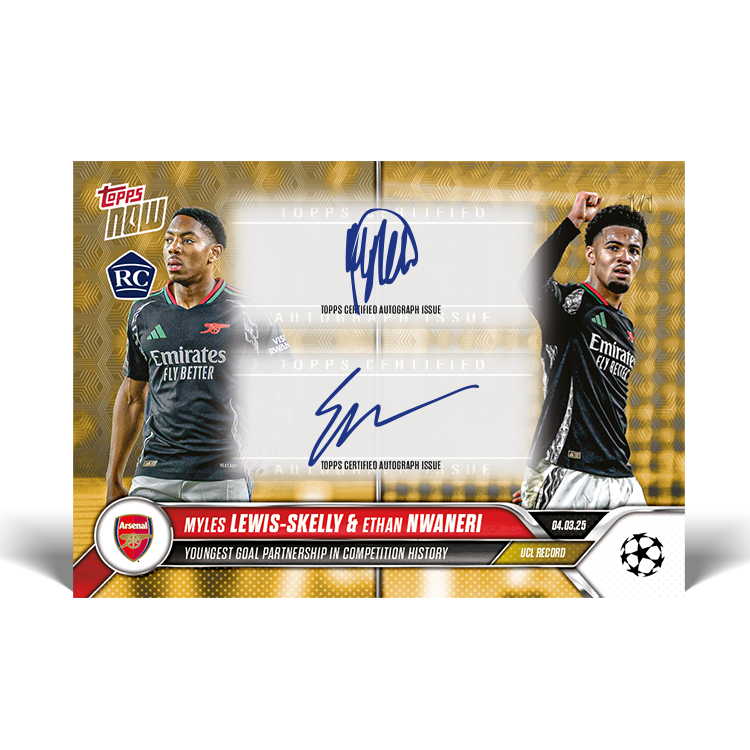 Ethan Nwaneri & Miles Lewis-Skelly - 24/25 UCL Topps NOW Card 114 - LOOK FOR AUTO - PR: 4903 - Image 2