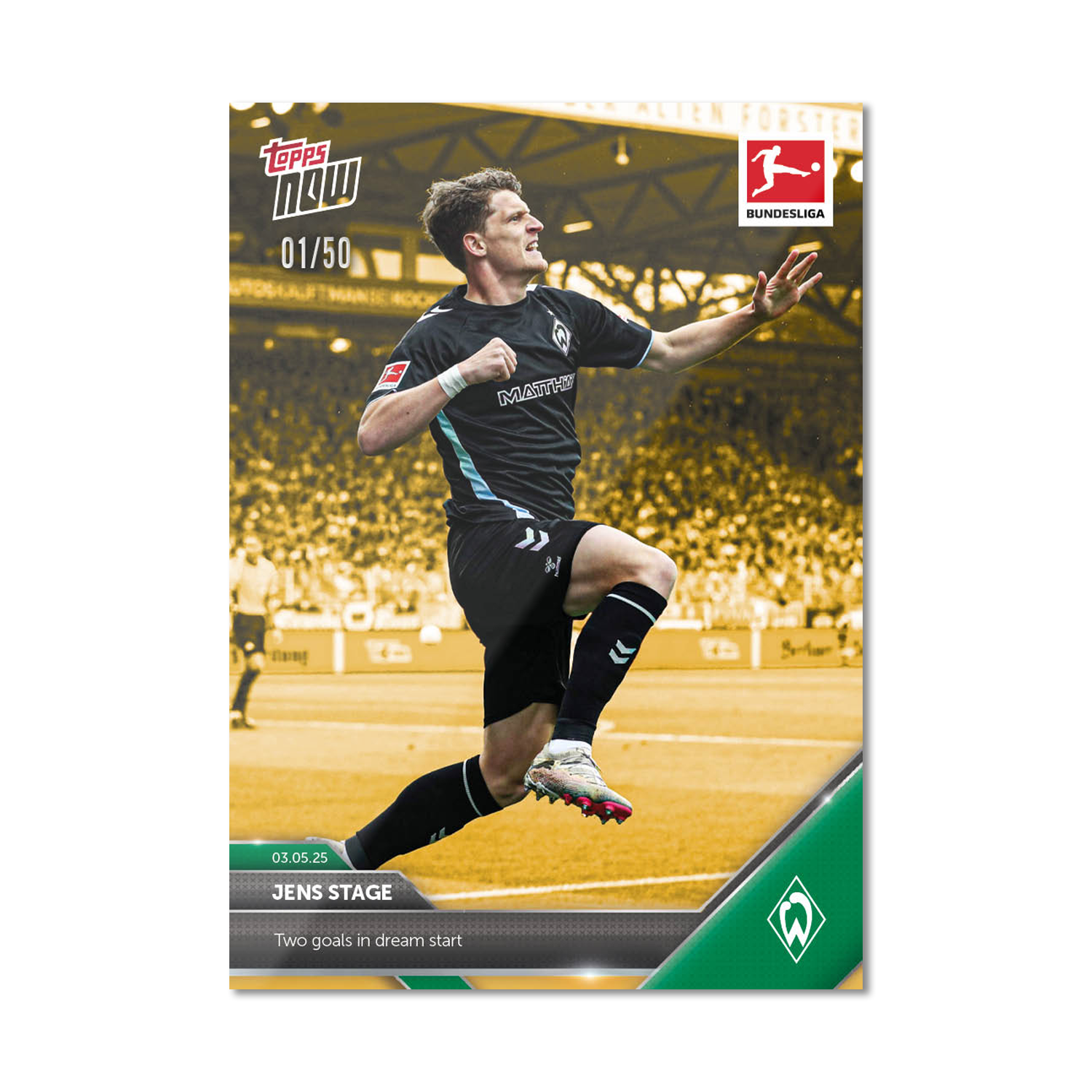 Jens Stage - 2024-25 Bundesliga Topps NOW - Card 179 - PR: 67 - Image 6