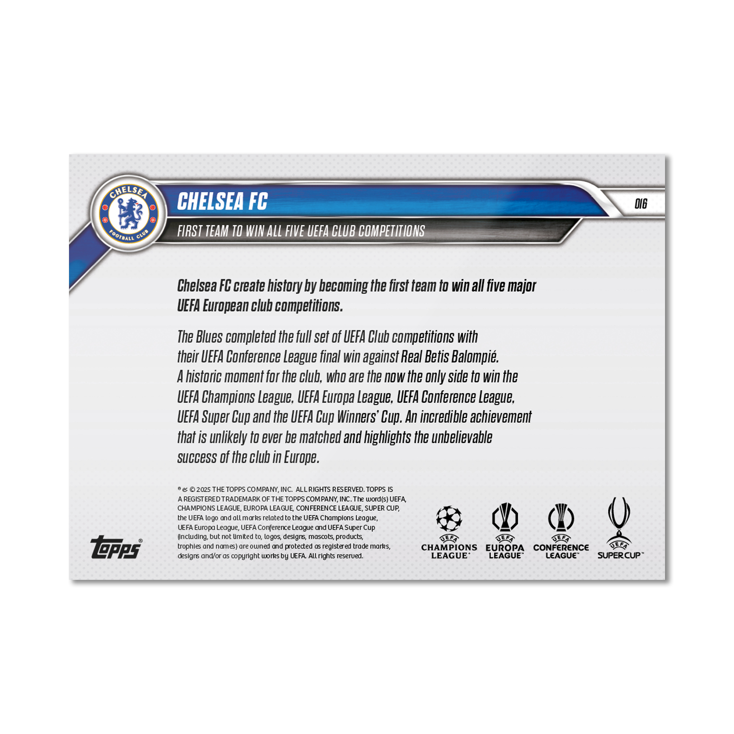 Chelsea FC - 2024-25 UECL Topps NOW - Card 16 - PR: 3457 - Image 7