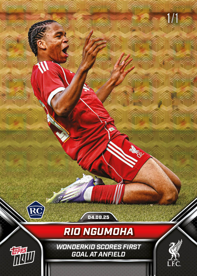 Rio Ngumoha - 2024-25 Liverpool Topps NOW - Card 3 - PR: 8991 - Image 2