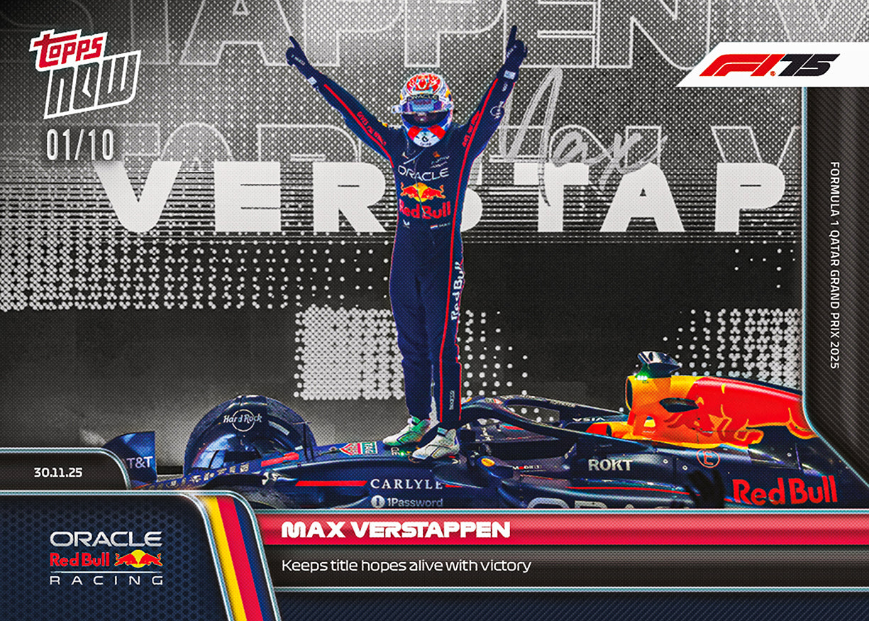 Max Verstappen - 2025 Formula 1 Topps NOW - Card 83 - PR: 5568 - Image 4