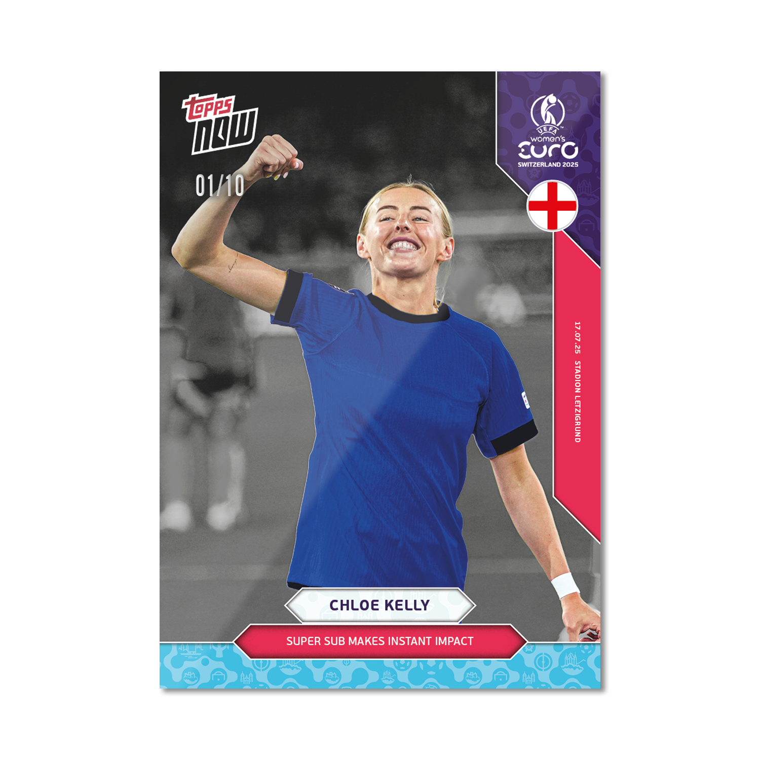 Chloe Kelly - UEFA Women’s EURO 2025™ Topps NOW - Card 21 - PR: 166 - Image 4