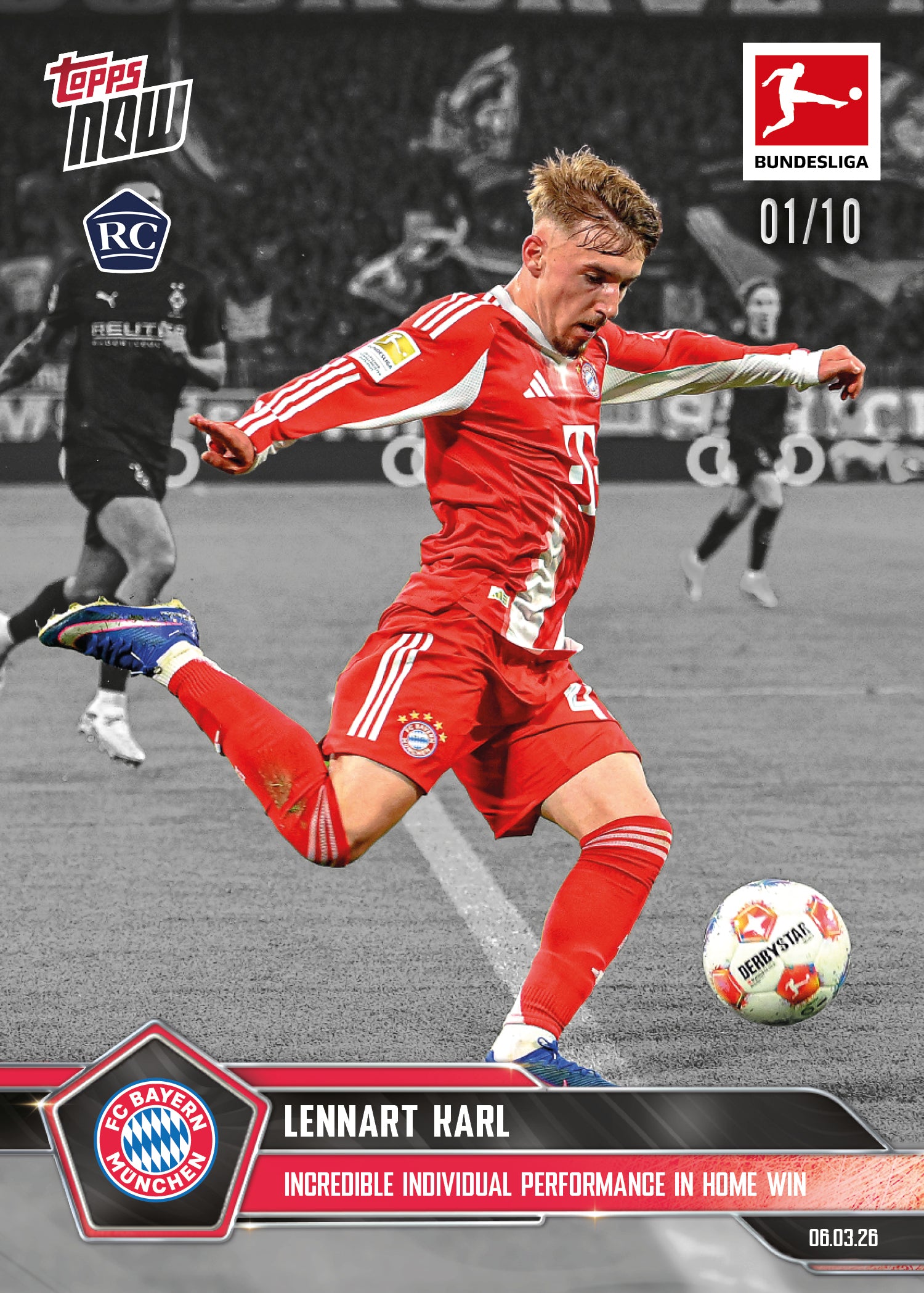 Lennart Karl - 2025-26 Bundesliga Topps NOW - Card 141 - PR:2005 - Image 4