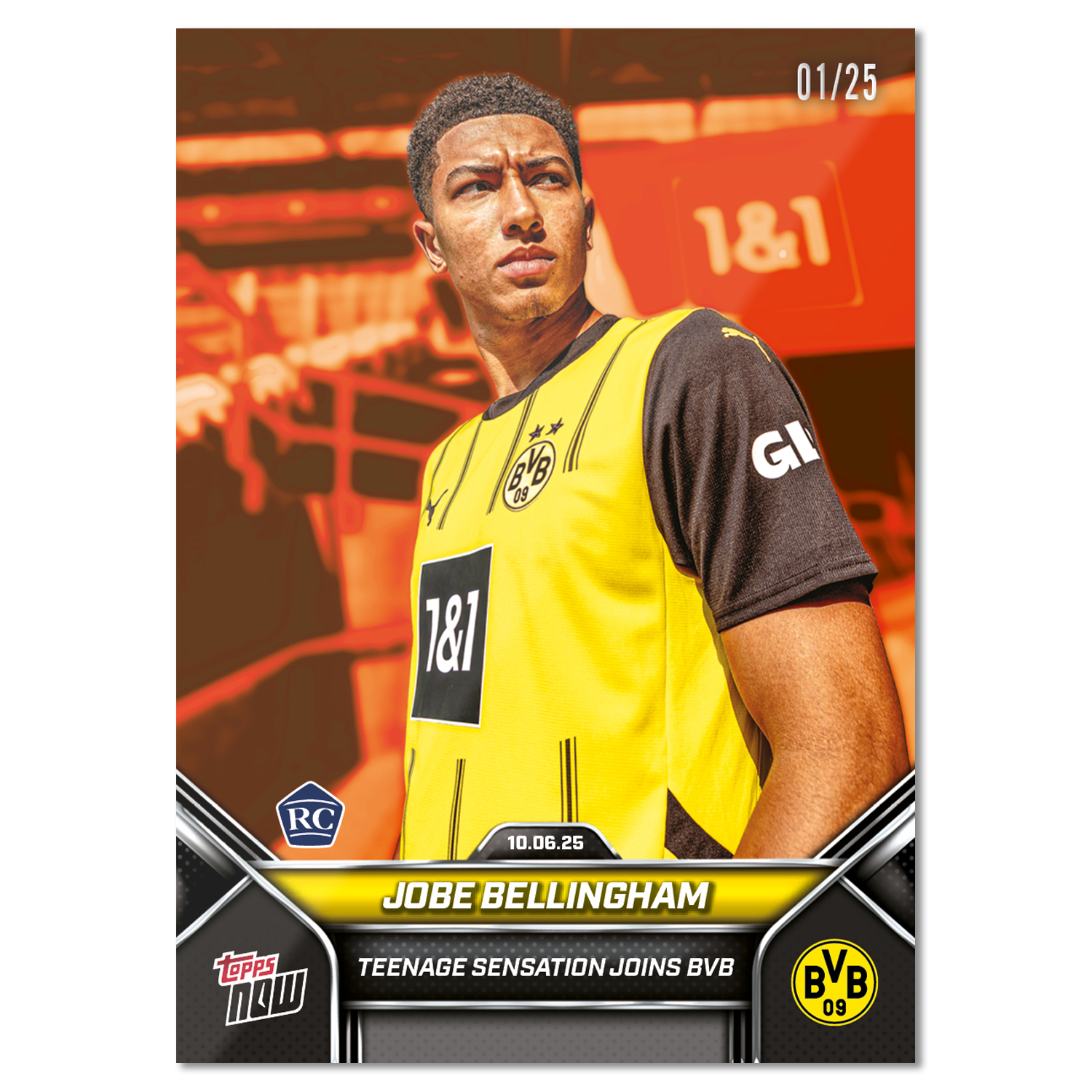 Jobe Bellingham - 2025-26 Borussia Dortmund Topps NOW - Card 1 - PR: 3313 - Image 6