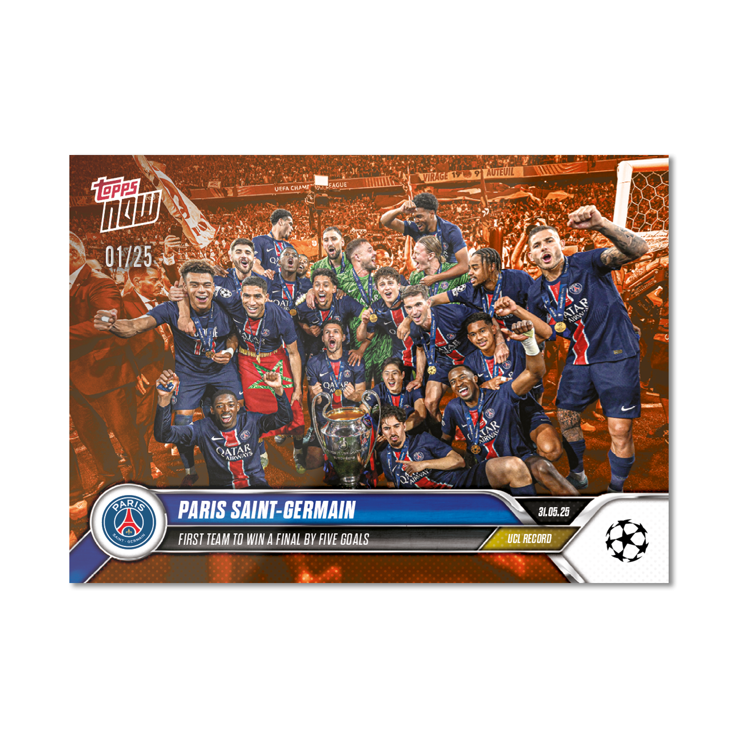Paris Saint-Germain - 2024-25 UCL Topps NOW - Card 158 - PR: 1368 - Image 5