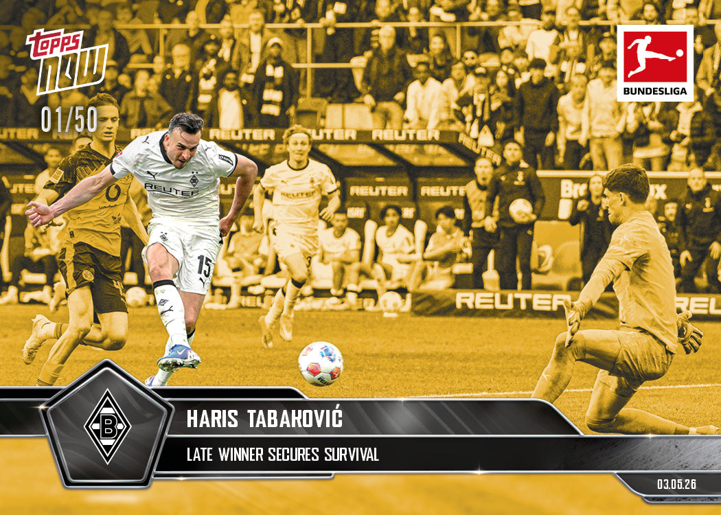 Haris Tabaković - 2025-26 Bundesliga Topps NOW - Card 187 - PR: 103 - Image 6