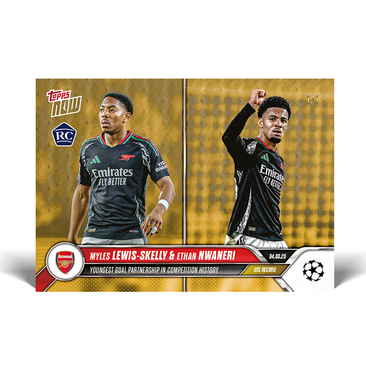 Ethan Nwaneri & Miles Lewis-Skelly - 24/25 UCL Topps NOW Card 114 - LOOK FOR AUTO - PR: 4903 - Image 7
