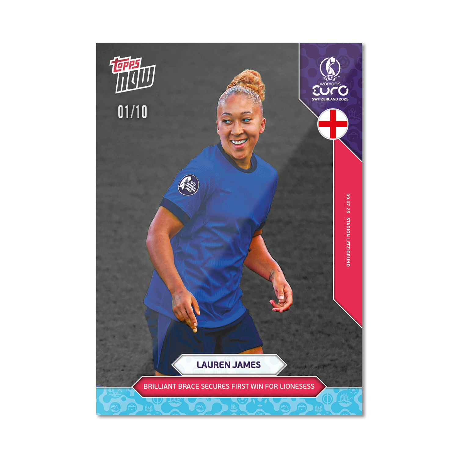 Lauren James - UEFA Women’s EURO 2025™ Topps NOW - Card 12 - PR: 116 - Image 4