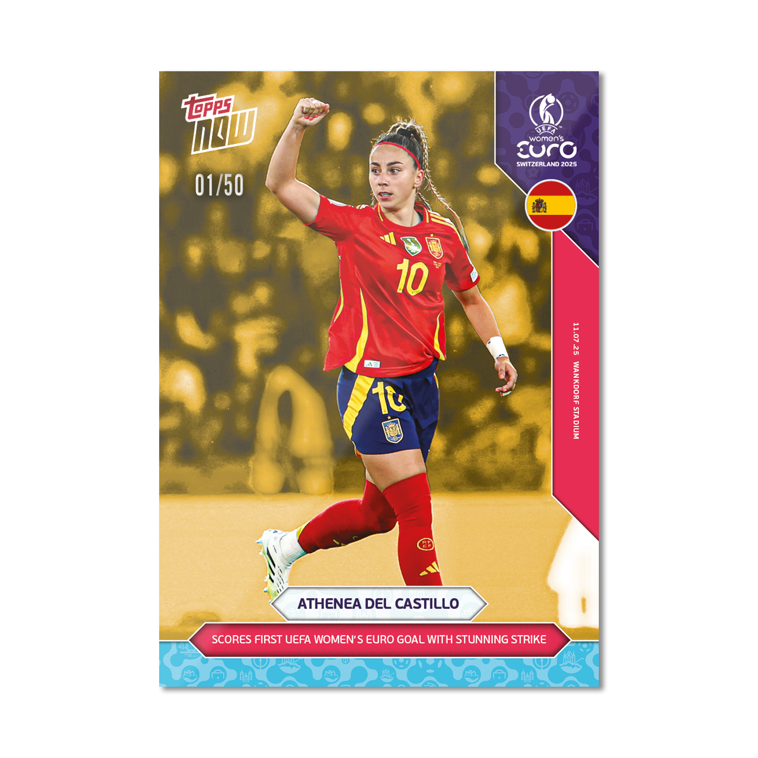 Athenea del Castillo - UEFA Women’s EURO 2025™ Topps NOW - Card 16 - PR: 415 - Image 6