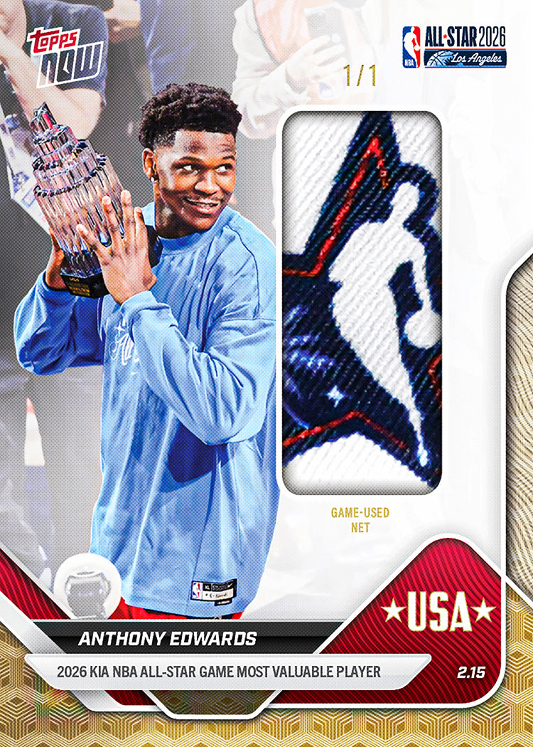Anthony Edwards - 2025-26 NBA Topps NOW - Card 177 - PR: 5155 - Image 2