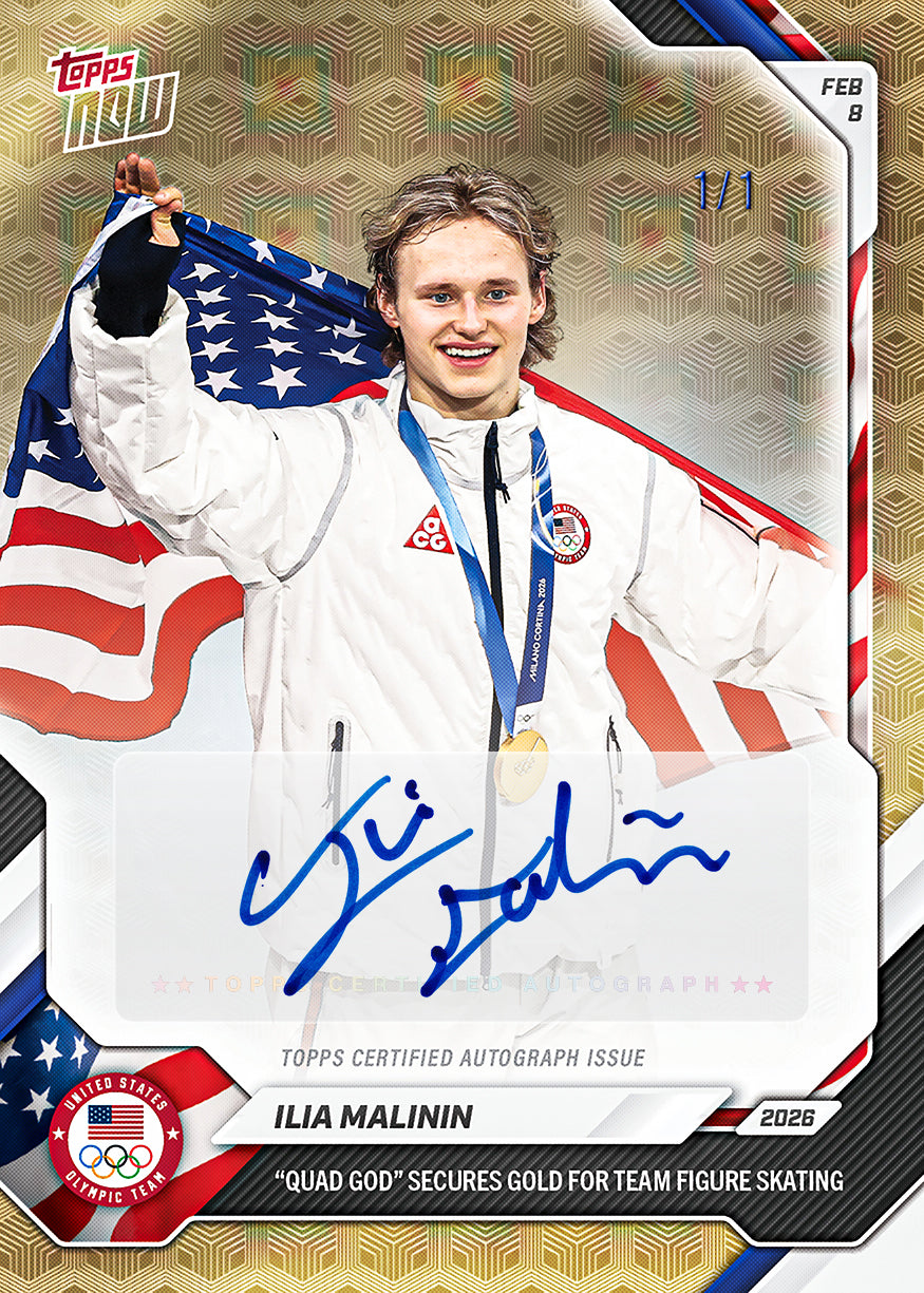 Ilia Malinin - 2026 Olympics Topps NOW - Card 3 - PR: 2351 - Image 2