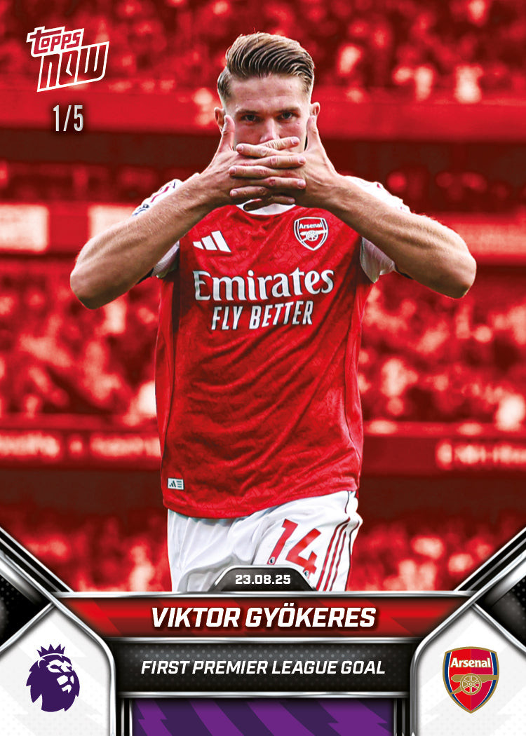 Viktor Gyökeres - 2025-26 Premier League Topps NOW - Card 8 - PR: 2331 - Image 3