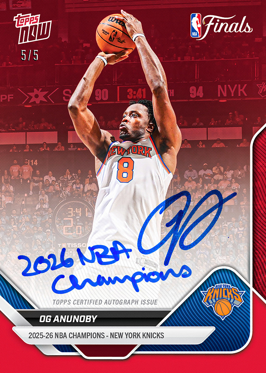 2026 NBA Champions - New York Knicks - NBA Topps NOW 16-Card Team Set - PR: 65941 - Image 6
