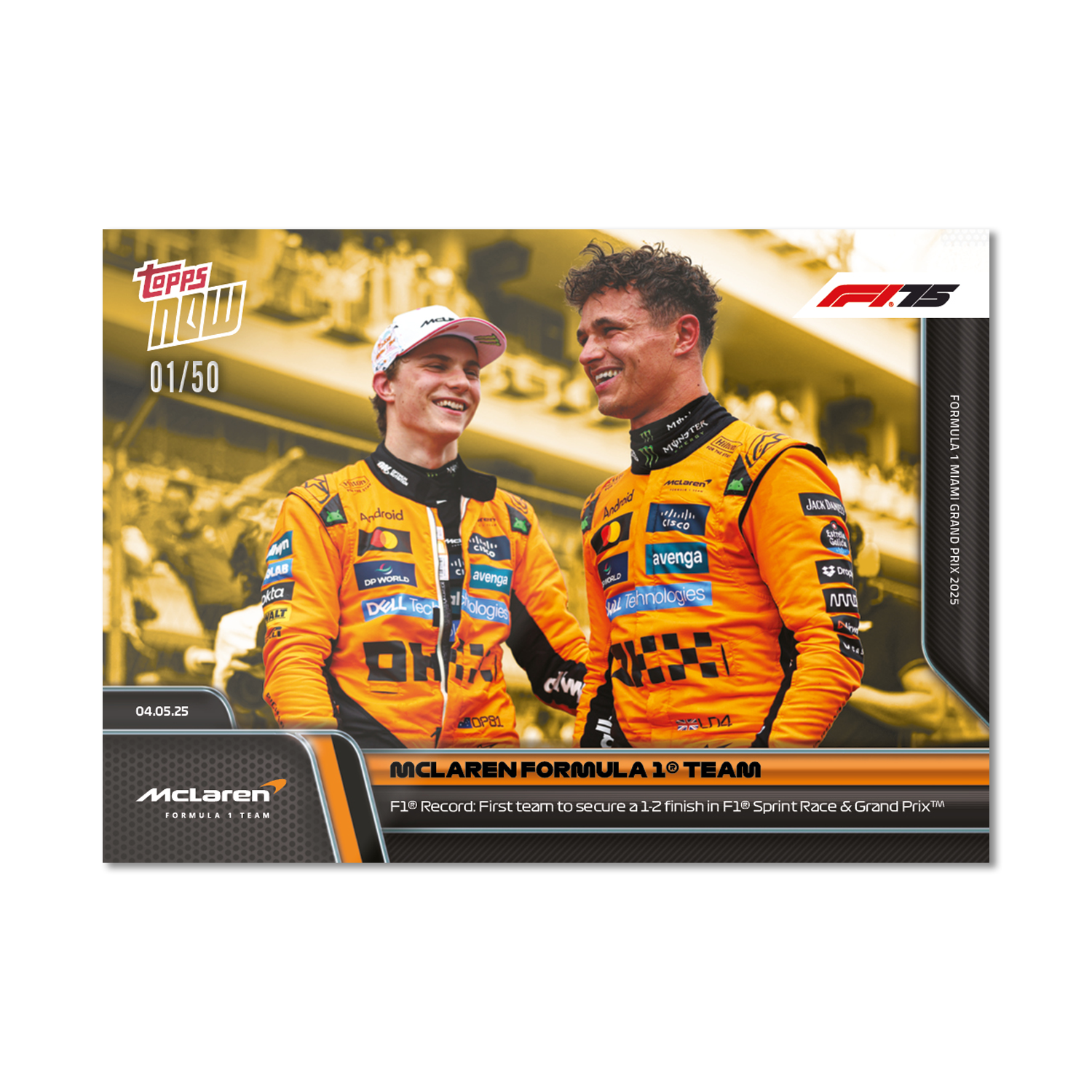 McLaren Formula 1 Team - 2025 Formula 1 Topps NOW - Card 35 - PR: 1522 - Image 6
