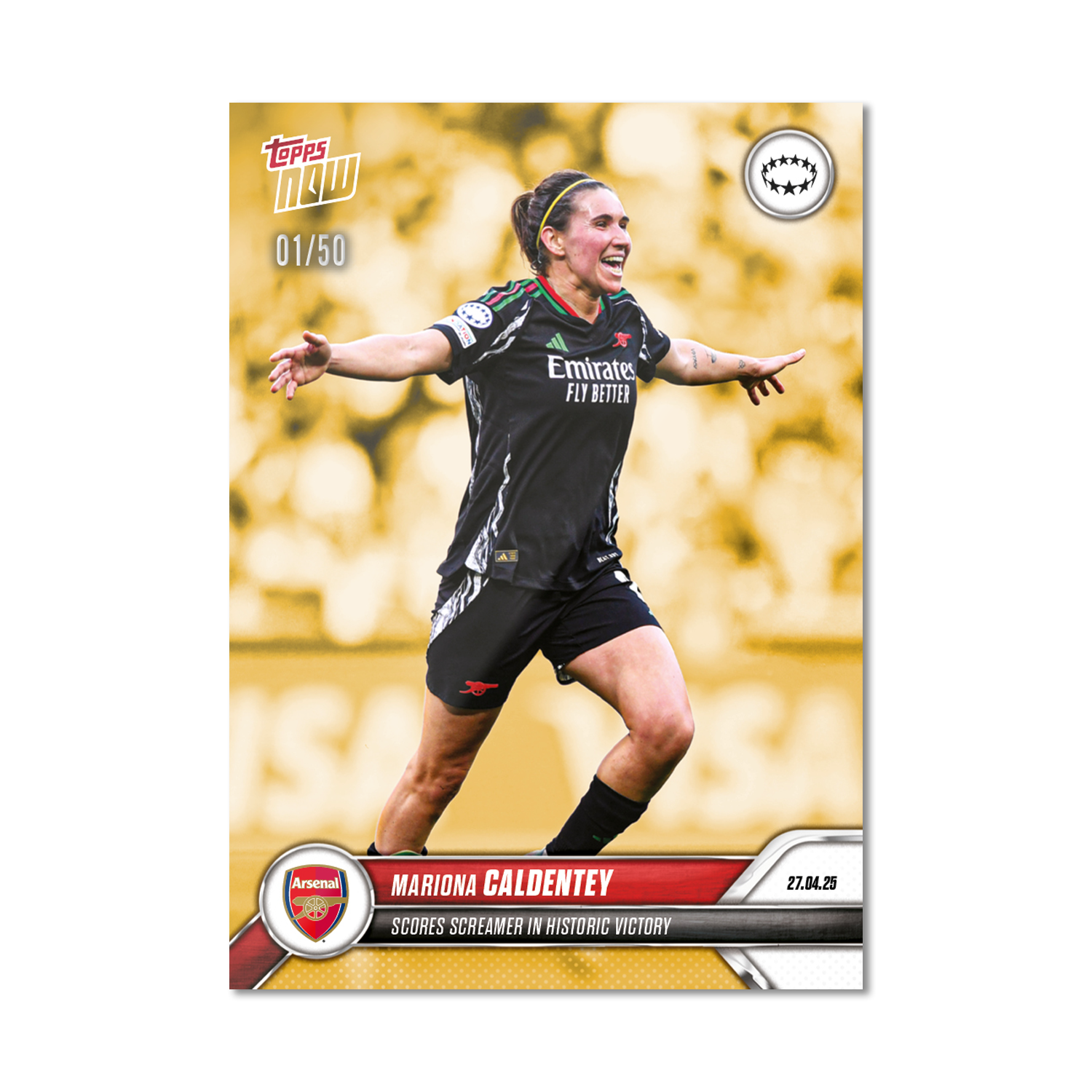 Mariona Caldentey - 2024-25 UWCL Topps NOW - Card 25 - PR: 323 - Image 6