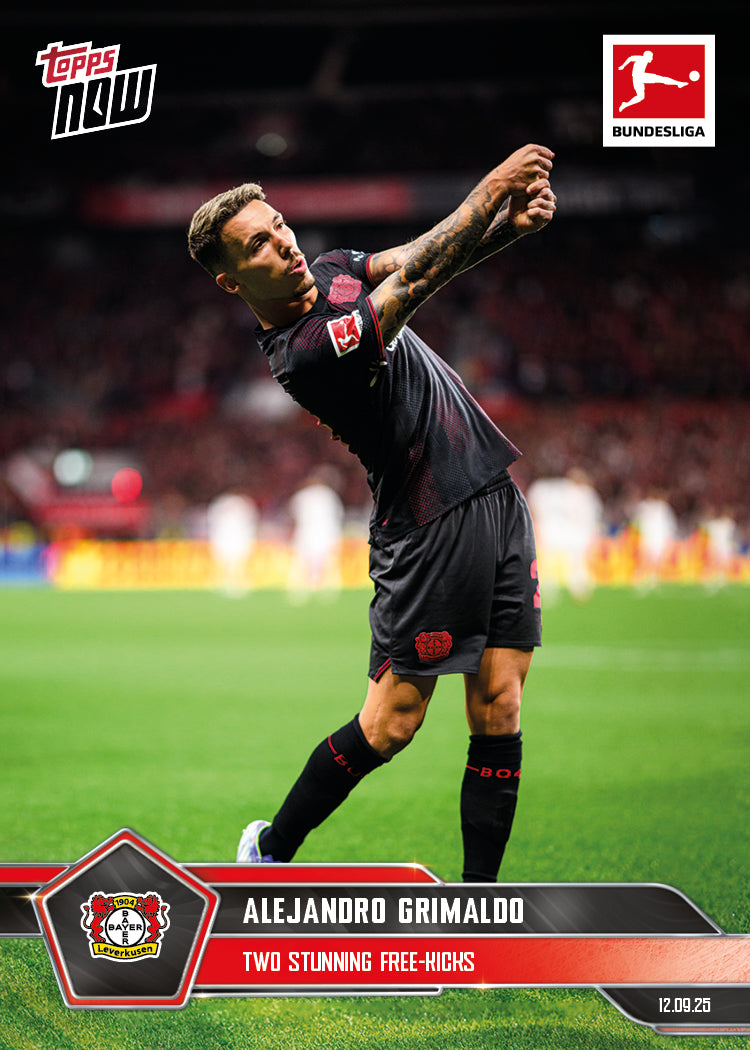 Alejandro Grimaldo - 2025-26 Bundesliga Topps NOW - Card 17 - PR: 231