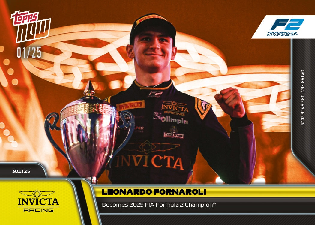 Leonardo Fornaroli - 2025 Formula 1 Topps NOW - Card 85 - PR: 1293 - Image 5