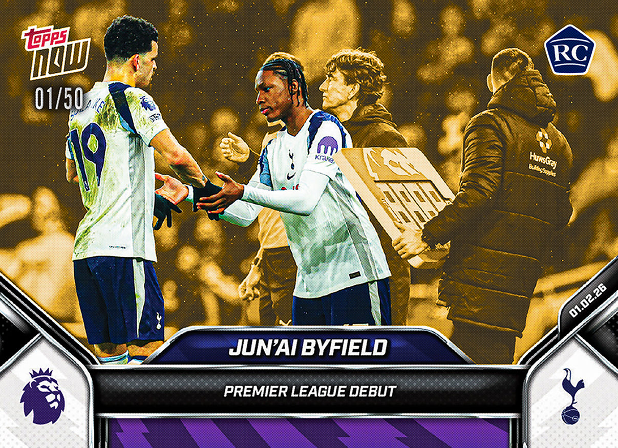 Jun'ai Byfield - 2025-26 Premier League Topps NOW - Card 126 - PR: 545 - Image 6