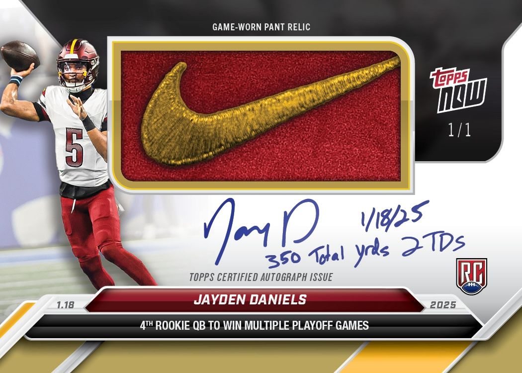 Alternative view of Jayden Daniels - 2024 Topps NOW Football - Card 23 - LOOK FOR RELICS AND AUTO-RELICS - PR: 45,764