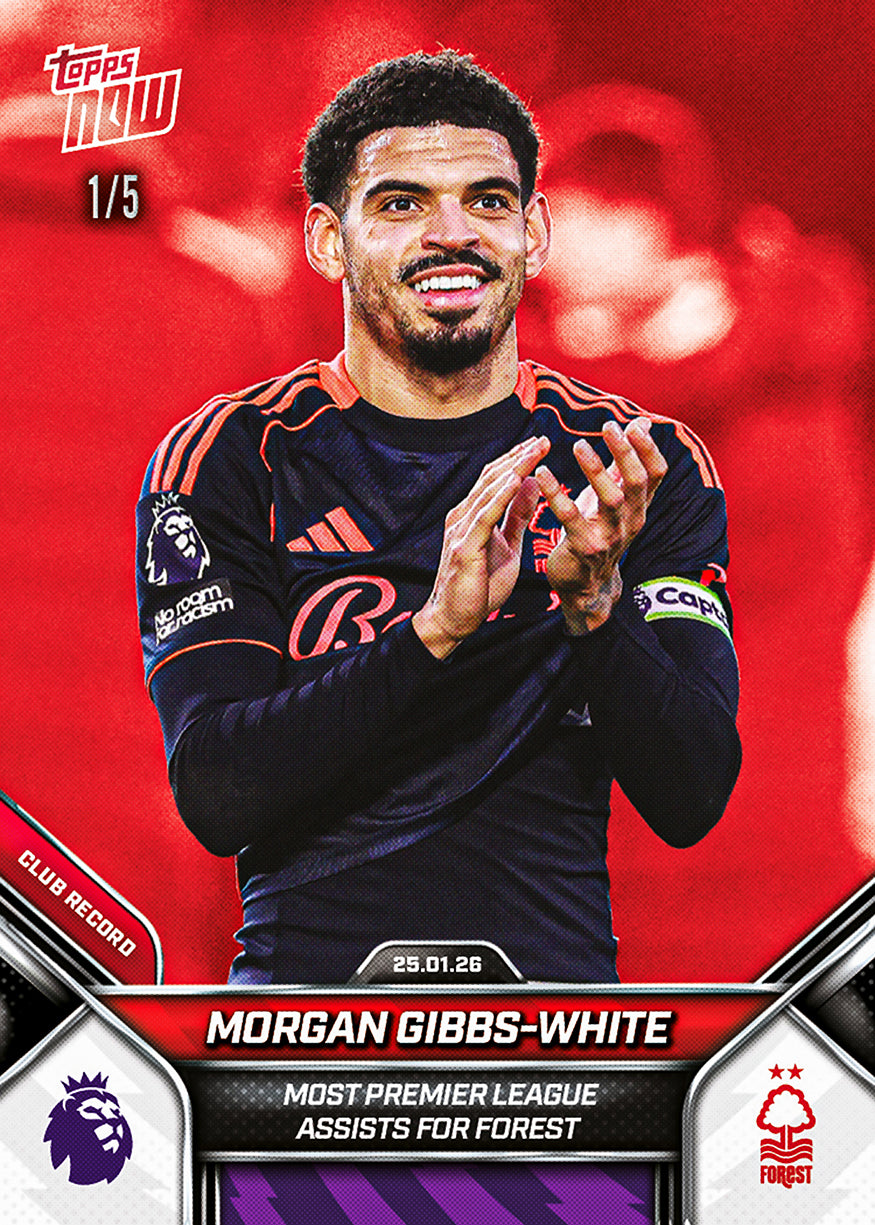 Morgan Gibbs-White - 2025-26 Premier League Topps NOW - Card 117 - PR: 208 - Image 3
