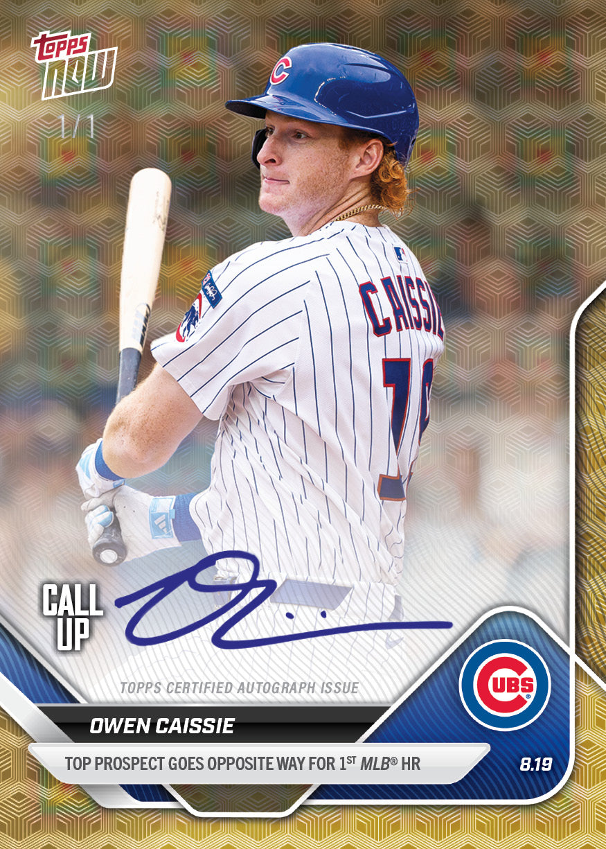 Owen Caissie - 2025 MLB Topps NOW - Card 579 - LOOK FOR AUTOS - PR: 4140 - Image 2