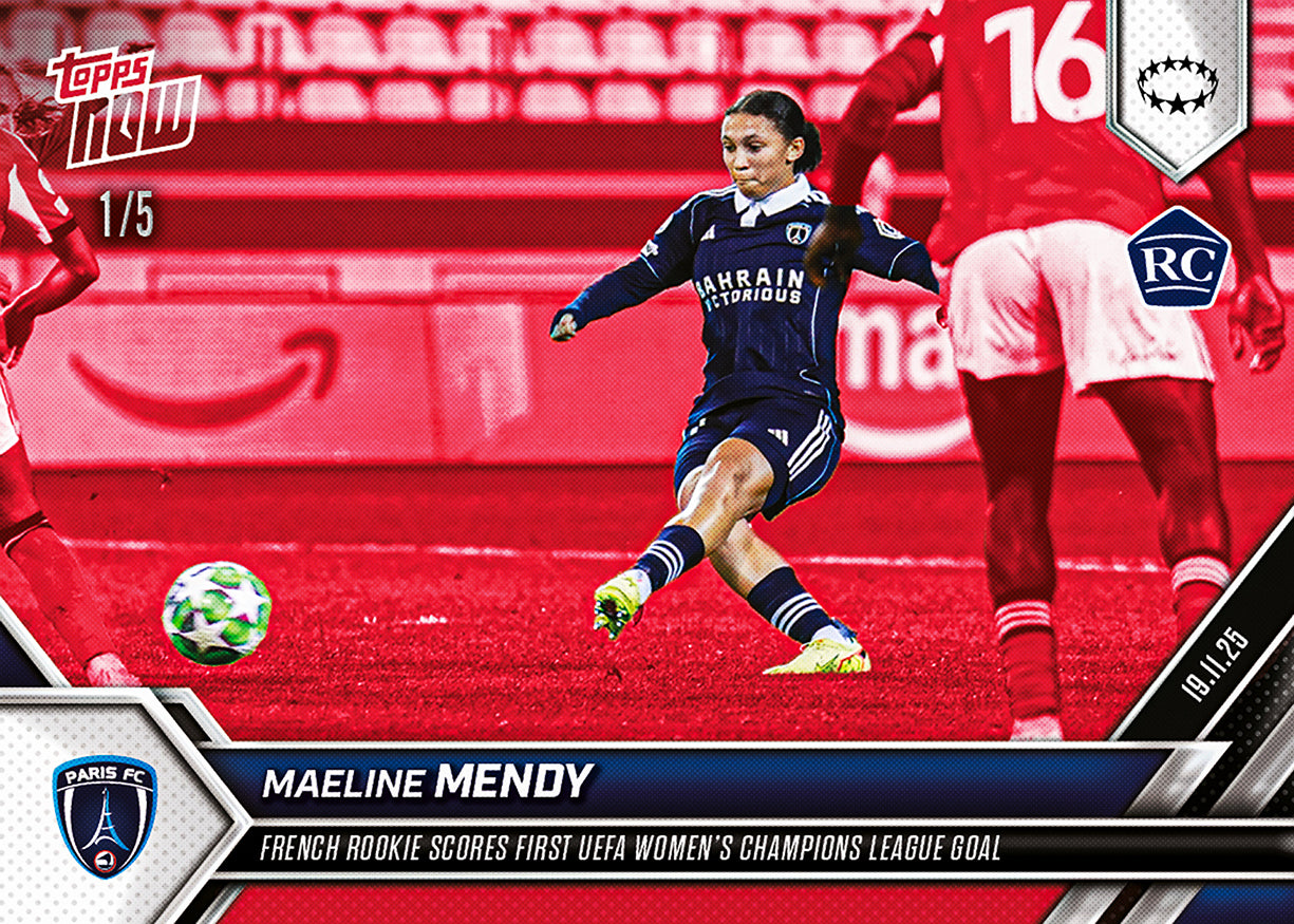Maeline Mendy - 2025-26 UWCL Topps NOW - Card 12 - PR: 317 - Image 3