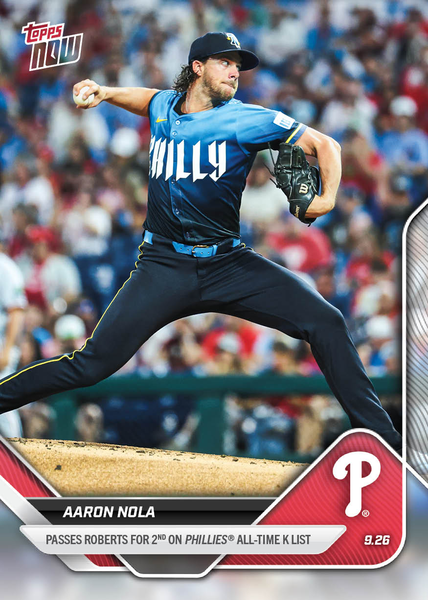 Aaron Nola - 2025 MLB Topps NOW - Card 777 - PR: 929
