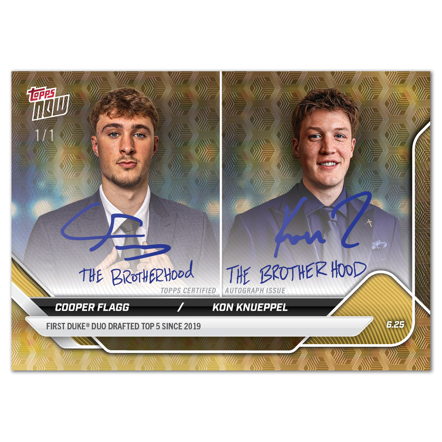 Cooper Flagg / Kon Knueppel - 2025 Topps NOW Basketball - Card CFKK - LOOK FOR DUAL AUTO - PR: 8771 - Image 2