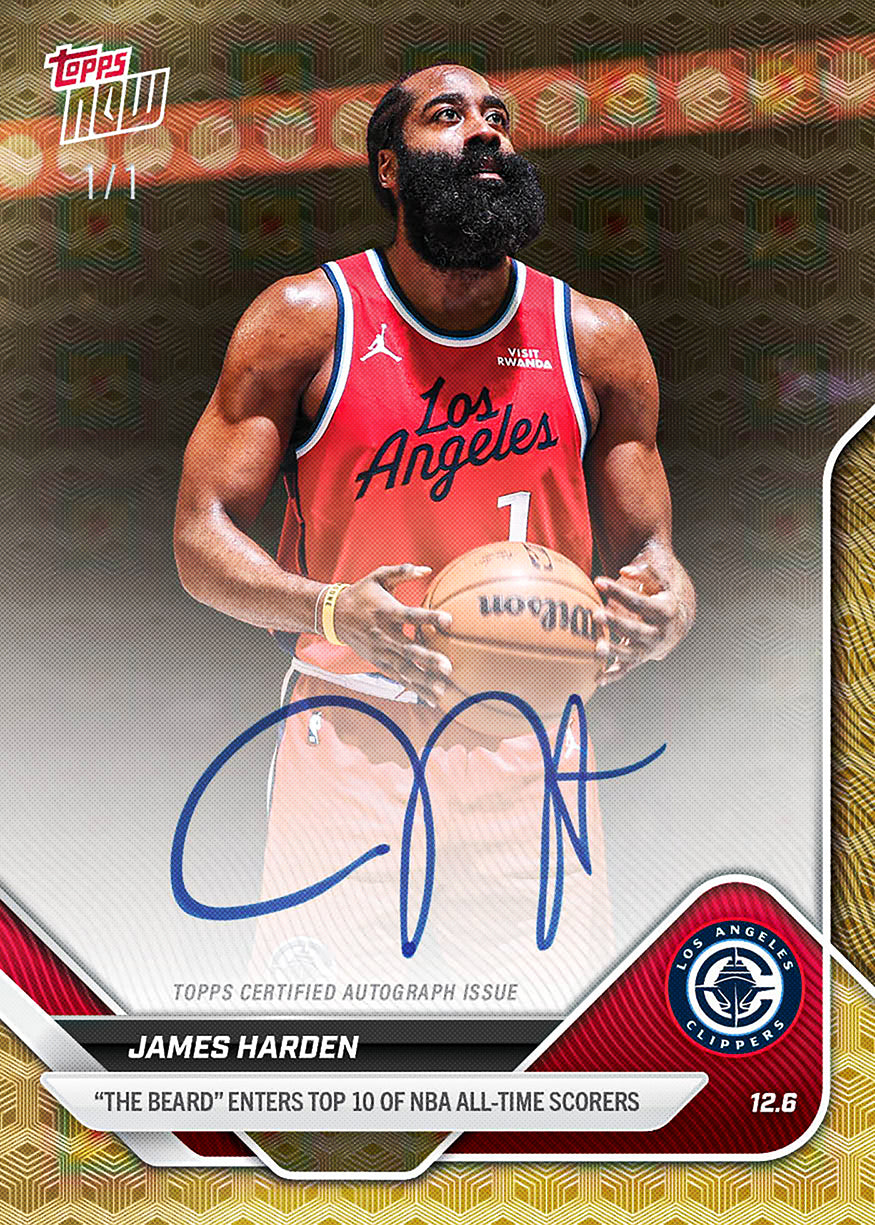 James Harden - 2025-26 NBA Topps NOW - Card 76 - PR: 1908 - Image 2